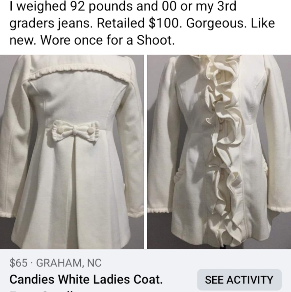 Candies White Winter Coat